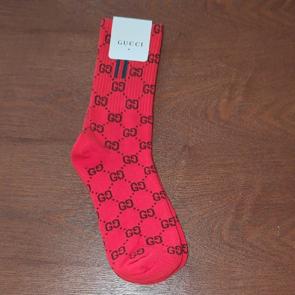 Red GG Logo Socks